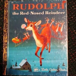 1977 Vintage A Little Golden Book Rudolph the Red Nosed Reindeer